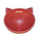 Kit com 5 comedouros cara de gato 100ml para filhotes cor vermelho Kit com 5 comedouros cara de gato 100ml para filhotes cor vermelho