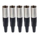 Kit com 5 Conectores Mini PLug XLR Macho