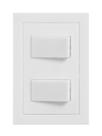 kit com 5 CONJ.4X2 - 2 INTER.SIMPLES BRANCO FOSCO - EKRON 7892594048475