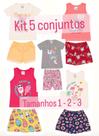 Kit com 5 Conjuntos Feminino Infantil -Tamanho 3