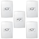 Kit Com 5 Conjuntos Tomada Simples 10a 4x2 Pial Plus