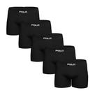 Kit Com 5 Cuecas Boxer Polo 781 Algodão Sem Costura Sortida