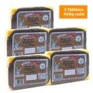 Kit com 5 Doces de Leite c/ Chocolate Tablete Doces Uai 400g