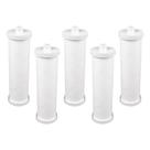 Kit Com 5 Elementos Filtrantes Lisos 9 3/4 Com Rosca Branco