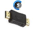 Kit com 5 Emenda Macho-Macho para Cabo HDMI Macho e Fêmea Reta