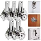 Kit Com 5 Fechaduras 22mm Lingueta Longa Gaveteiros Gavetas Stam 301LG Aço Cromado
