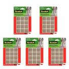 Kit com 5 Feltro Moveis Leves Marrom Quadrado 12 UND