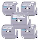 KIT COM 5 FITAS BRANCAS ROTULADOR BROTHER COMPATÍVEL Mk231 M231 Mk 231