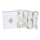 Kit Com 5 Fraldas 70x68cm Com Bainha Floresta Minasrey