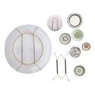 kit com 5 gancho com mola para prato decorativo