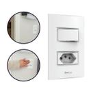 Kit com 5 Interruptor Simples Tomada 10a 4x2 Branco Linha Beleze Enerbras