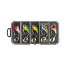 Kit Com 5 Iscas Artificiais De Metal Rígido Giratórias Tipo Colher VIB Para Pesca De Robalo Em Água