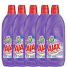 Kit com 5 Limpador Diluível Ajax Festa das Flores Lavanda 1L Cada Kit com 5 Limpador Diluível Ajax Festa das Flores Lavanda 1L Cada