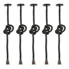 Kit com 5 Lustres Pendentes Corda para 1 Lâmpada E27 Chumbo Bivolt