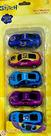 KIT COM 5 MINI CARRINHOS PULL BACK STITCH CANDIDE Cor:AZUL/ROSA