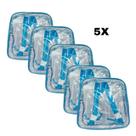 KIT COM 5 MINI mochila AZUL infantil transparente cristal escola viagem lancheira piscina brinquedo KIT COM 5 MINI mochila AZUL infantil transparente cristal escola viagem lancheira piscina brinquedo