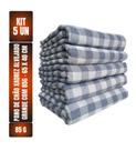Kit Com 5 Pano De Chão Neves - Pesado 85 Gramas - Grande 65 X 40cm - Multiuso - Limpeza Geral