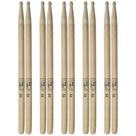 Kit com 5 Pares de Baquetas para Bateria Hickory 5A New York