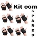 Kit Com 5 Pares Luva Para Musculação Academia Ginástica Levantamento de Peso Ciclismo Atacado Revend Kit Com 5 Pares Luva Para Musculação Academia Ginástica Levantamento de Peso Ciclismo Atacado Revend