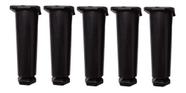 Kit com 5 Pés Para Gabinete de Pia Armário Balcão 14cm Regulável Geli Preto