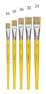 Kit Com 5 Pinceis Artesanato Chato 815 Cerda Natural Tigre
