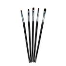 Kit Com 5 Pinceis Pretos Para Decoração de Unhas
