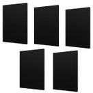 Kit Com 5 Placas 4x2 Cega Preta C/ Suporte Satin - Blux