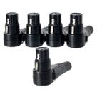 Kit com 5 PLug Conector XLR 90º Graus Cachimbo Femea Kit com 5 PLug Conector XLR 90º Graus Cachimbo Femea