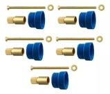 kit com 5 Prolongador Registro Docol Pressão/gaveta 1/2" - 3/4" - 1" - Blukit