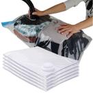 Kit com 5 Saco A Vácuo Para Roupas Tamanho G 70x100cm Porta Edredom Cobertor Toalhas Organizador Mala de Viagem