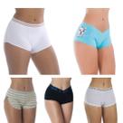 Kit com 5 Shortinhos Conforto Sortidos Algodão Penteado