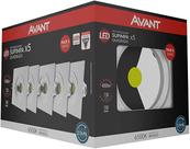 Kit Com 5 Spot Lâmpadas Led Quadrada 5w 3000k Branco Quente