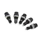 Kit Com 5 Suportes De Fusível Rosqueáveis 5x20 10A 250V Com Tampa De Rosca Para Painel De Caixas De Kit Com 5 Suportes De Fusível Rosqueáveis 5x20 10A 250V Com Tampa De Rosca Para Painel De Caixas De