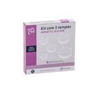 Kit com 5 tampas de silicone hermeticas 1203 - paramount