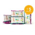 Kit com 5 Toalhas lenços Umedecidos Hipoalergênico 100un Cada Maxi Baby Kit com 5 Toalhas lenços Umedecidos Hipoalergênico 100un Cada Maxi Baby