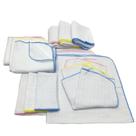 Kit com 5 Un Fraldas De Pano Bebê - Fralda 68x68cm + Toalha Fralda 68x110cm + Cueiro 80x80cm