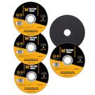 Kit Com 5 Unidadades Disco De Corte 115mm Aço inox 4 1 2