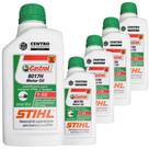 KIT Com 5 Unidades de Óleo 2 Tempos Castrol Stihl 500ml Lubrificante com Alto Poder Detergente