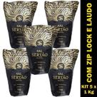 Kit com 5 x Sal Marinho Integral de Mossoró 1 Kg Sal Sertão Premium Zip Lock com Laudo