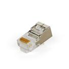 Kit com 50 Conectores RJ45 Blindado Cat5e 8 Vias