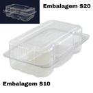 kit com 50 Embalagens Retângular com Tampa Articulada de cada S10 e S20 - Sanpack - Cx. 100 Un