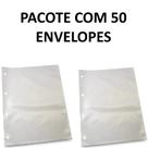 Kit com 50 envelopes plástico transparente a4 4 furos dac