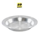 Kit Com 50 Pratos Merenda Escolar Aluminio Reforçado N 22 Jogo Almoço Jantar Bares Restaurantes