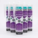 Kit com 5un Silicone Siltrade Crystal Acetinado Preto