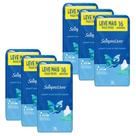 Kit com 6 Absorventes Sempre Livre Adapt Plus Suave Com Abas 16 Unidades
