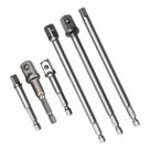 Kit com 6 Adaptadores para Soquete Parafusadeira Furadeira 1/4 - 3/8 e 1/2