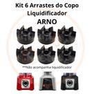 Kit com 6 Arrastes para copo de liquidificador Arno Clic Lav - Powe Mix - Power Max