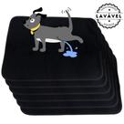 Kit com 6 Banheiro para Cães Tecido Ecológico 70x50 Preto - 200 Lavagens - Inteligente