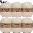 Kit com 6 Barbantes Barroco Natural Cru N6 e 885 TEX e 700 Gramas Circulo para Confeccionar Tapetes, Roupas, Caminho e Centro de Mesa