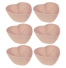 Kit Com 6 Bowls Cumbuca Tigela Coração 400ml De Bambu E Plástico Lyor
